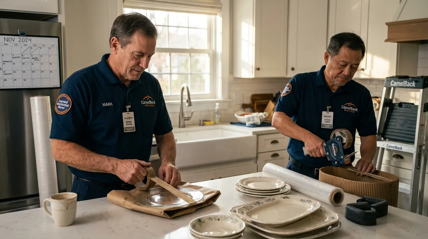 Professional crew packing kitchen dishware in Murfreesboro, AR